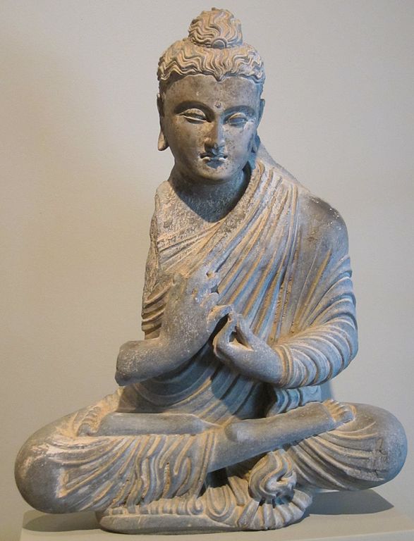 Seated Buddha, Pakistan or Afghanistan, Ghandhara region, 2nd - 3rd century CE