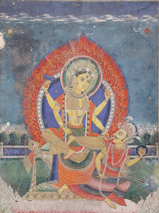 Bagalamukhi, 19th century Painting Watercolour (source: Wikipedia)